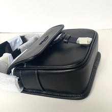 Load image into Gallery viewer, Black leather saddlebag on a white background