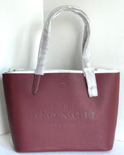 Load image into Gallery viewer, Coach CC050 Cameron Large Tote Red Wine Pebble Leather Shoulder Bag ORIG PKG