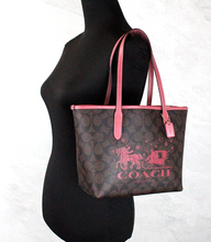 Load image into Gallery viewer, Coach CM183 Horse and Sleigh Mini City Tote Signature Coated Canvas Leather Bag