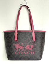 Load image into Gallery viewer, Coach CM183 Horse and Sleigh Mini City Tote Signature Coated Canvas Leather Bag