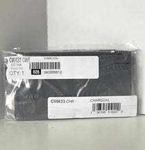 Load image into Gallery viewer, Packaged charcoal-colored face mask with labels and barcodes on a white background