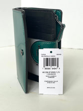 Load image into Gallery viewer, Green wallet with a visible brand tag on a white background