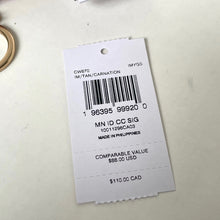 Load image into Gallery viewer, Product tag with barcode and text on a white background