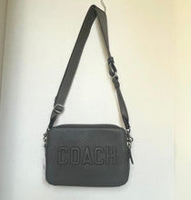 Load image into Gallery viewer, Gray Coach shoulder bag on a white background