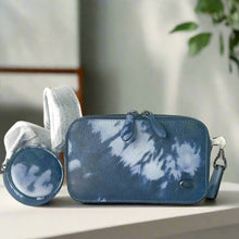 Load image into Gallery viewer, Coach Charter Slim Crossbody Messenger Tie Dye Blue Leather Sling Bag CU208