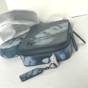 Coach Charter Slim Crossbody Messenger Tie Dye Blue Leather Sling Bag CU208