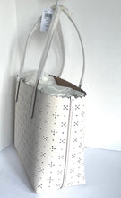 Load image into Gallery viewer, Coach City Tote CA198 Womens White Leather Floral Laser Cut Shoulder Bag