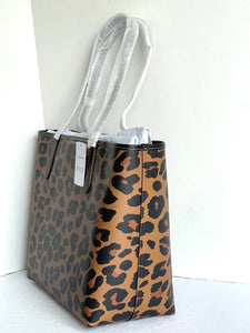Coach City Tote  CC760 Leopard Brown Signature Canvas Shoulder Bag ORIG PKG