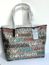 Load image into Gallery viewer, Coach City Tote Mint Serf Womens Large Signature Canvas Leather Shoulder Bag CM093