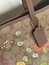 Load image into Gallery viewer, Coach City Tote Signature Canvas Floral Brown Leather Large CR165 Khaki