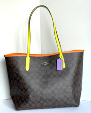 Load image into Gallery viewer, Coach City Tote Womens Large Brown Colorblock Signature Canvas Leather CL421