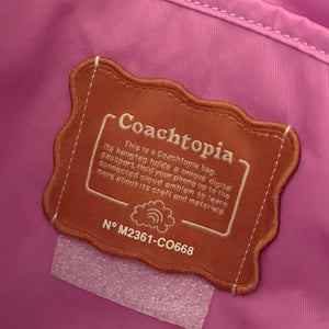 Coach Coachtopia Loop Flat Tote CO668 Magenta Quilted Shoulder Bag 90s Pink