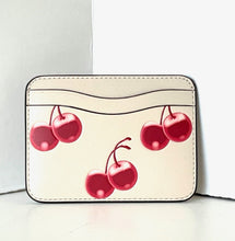 Load image into Gallery viewer, Cardholder with cherry design on a white background