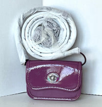 Load image into Gallery viewer, Coach Coachtopia Wavy Mini Wallet Crossbody CQ060 Crinkle Patent Leather Lilac