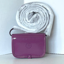 Load image into Gallery viewer, Coach Coachtopia Wavy Mini Wallet Crossbody CQ060 Crinkle Patent Leather Lilac