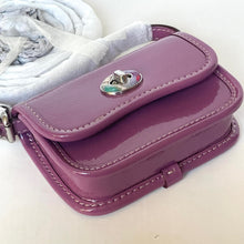 Load image into Gallery viewer, Coach Coachtopia Wavy Mini Wallet Crossbody CQ060 Crinkle Patent Leather Lilac