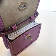 Load image into Gallery viewer, Coach Coachtopia Wavy Mini Wallet Crossbody CQ060 Crinkle Patent Leather Lilac