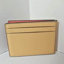 Load image into Gallery viewer, Coach Compact Billfold ID Wallet Mens Colorblock Yellow Red Leather Bifold CR408
