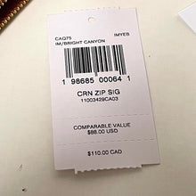 Load image into Gallery viewer, Product tag with barcode and pricing information on a light background