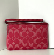 Load image into Gallery viewer, Red patterned wallet with a strap on a white background