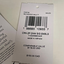 Load image into Gallery viewer, Product tag with barcode and text on a white background