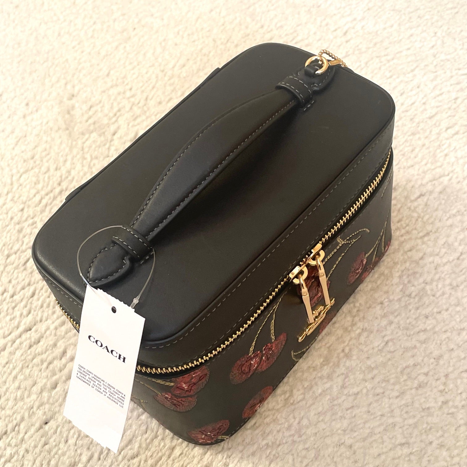 Coach Outlet Cosmetic Case With Cherry Print