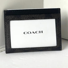 Load image into Gallery viewer, Coach Cosmic Slim Id Card Case Robot Print Black Signature Canvas CW929