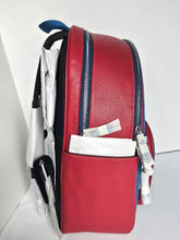 Load image into Gallery viewer, Coach Court Backpack CR768 Large Colorblock Blue Leather Zip ORG PKG