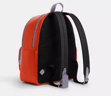 Load image into Gallery viewer, Coach Court Backpack CR768 Large Colorblock Purple Leather Zip ORG PKG