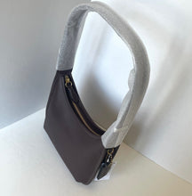 Load image into Gallery viewer, Gray handbag with a textured handle on a white background