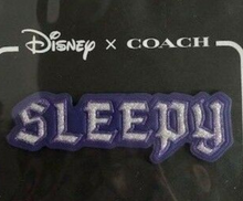 Load image into Gallery viewer, Coach Dark Disney Sticker Leather Sleeping Beauty Snow White Happy Sleepy