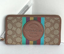 Load image into Gallery viewer, Coach Dempsey Large Phone Wallet Womens Signature Jacquard Stripe Patch CC890