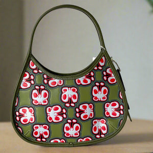 Coach Ergo Bag Butterfly Print Coachtopia 90s Leather Olive Green CQ828