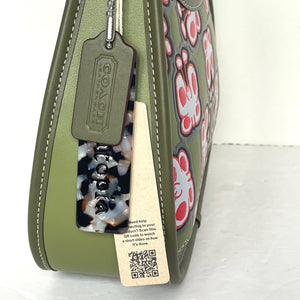 Coach Ergo Bag Butterfly Print Coachtopia 90s Leather Olive Green CQ828
