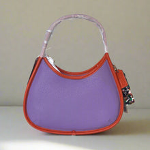 Load image into Gallery viewer, CoachErgoBagCoachtopiaPurpleShoulderBag90sLeatherCK112IrisSunOrange_2