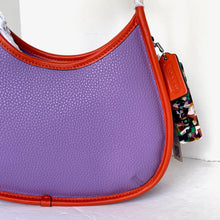 Load image into Gallery viewer, CoachErgoBagCoachtopiaPurpleShoulderBag90sLeatherCK112IrisSunOrange_2