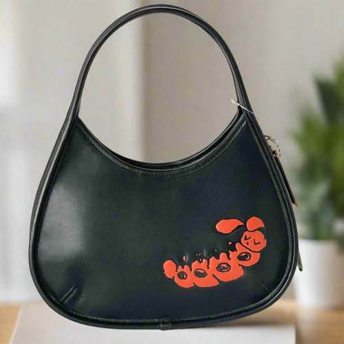 Coach Ergo Bag Sleepy Caterpillar Print Coachtopia Leather Black CQ827