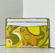 Load image into Gallery viewer, Colorful cardholder with abstract design on a white surface