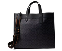 Load image into Gallery viewer, Coach Field Tote 40 Leather Large Black Crossbody Logo Canvas Leather ORG PKG