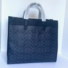 Load image into Gallery viewer, Coach Field Tote 40 Leather Large Black Crossbody Logo Canvas Leather ORG PKG