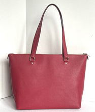 Load image into Gallery viewer, Coach Gallery Tote Womens Large Red Apple Leather Zip Top Shoulder Bag 79609