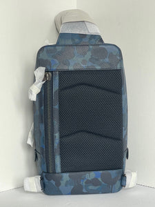 Coach Gotham Pack Sling Camo Mens Blue Leather Small Backpack Crossbody Bag