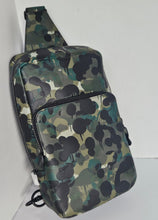 Load image into Gallery viewer, Coach Gotham Pack Sling Camo Mens Green Leather C5334 Backpack Crossbody