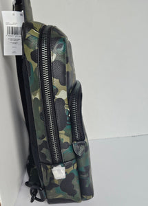 Coach Gotham Pack Sling Camo Mens Green Leather C5334 Backpack Crossbody