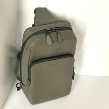 Load image into Gallery viewer, Coach Gotham Pack Sling Mens Army Green Leather Backpack Crossbody C5331