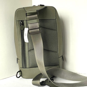 Coach Gotham Pack Sling Mens Army Green Leather Backpack Crossbody C5331