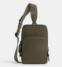 Load image into Gallery viewer, Coach Gotham Pack Sling Mens Army Green Leather Backpack Crossbody C5331