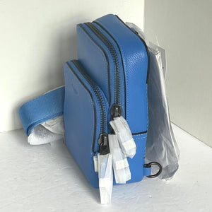 Coach Gotham Sling Pack 13 Blue Leather Sling Shoulder Bag CR849 ORGPKG