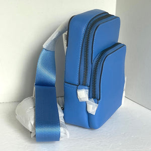 Coach Gotham Sling Pack 13 Blue Leather Sling Shoulder Bag CR849 ORGPKG