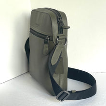 Load image into Gallery viewer, Coach Houston Flight Bag Smooth Calf Leather Mens Olive Green Crossbody CP756